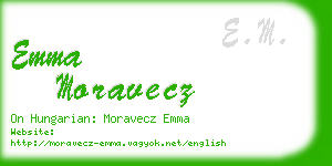 emma moravecz business card